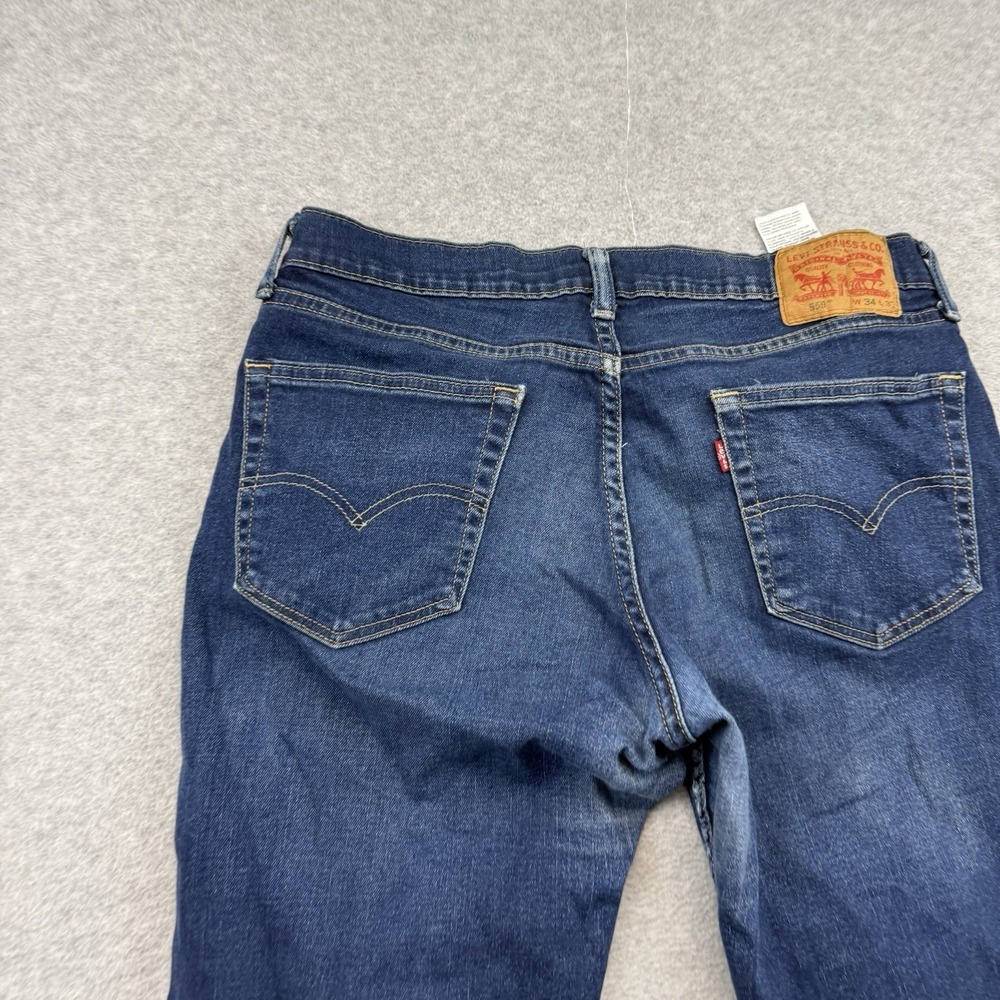 Men's Levi's 559 Relaxed Straight Leg Blue Jeans Men's 34x32 Stretch Denim - Picture 11 of 14